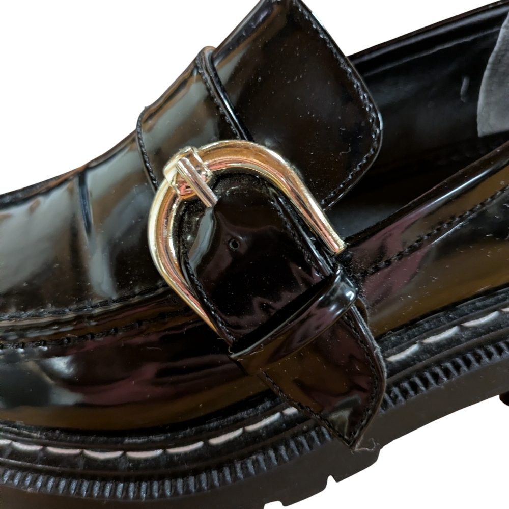 Circus by Sam Edelman Everly Lug Sole Patent Loafer Size 8.5 - Picture 10 of 12